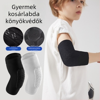 Gyerekeknek készült EVA könyökvédők, méhsejt szerkezetű, ütésvédelmi, csúszásmentes Lycra, légáteresztő, kiváló rugalmasság, futballra és kosárlabdára