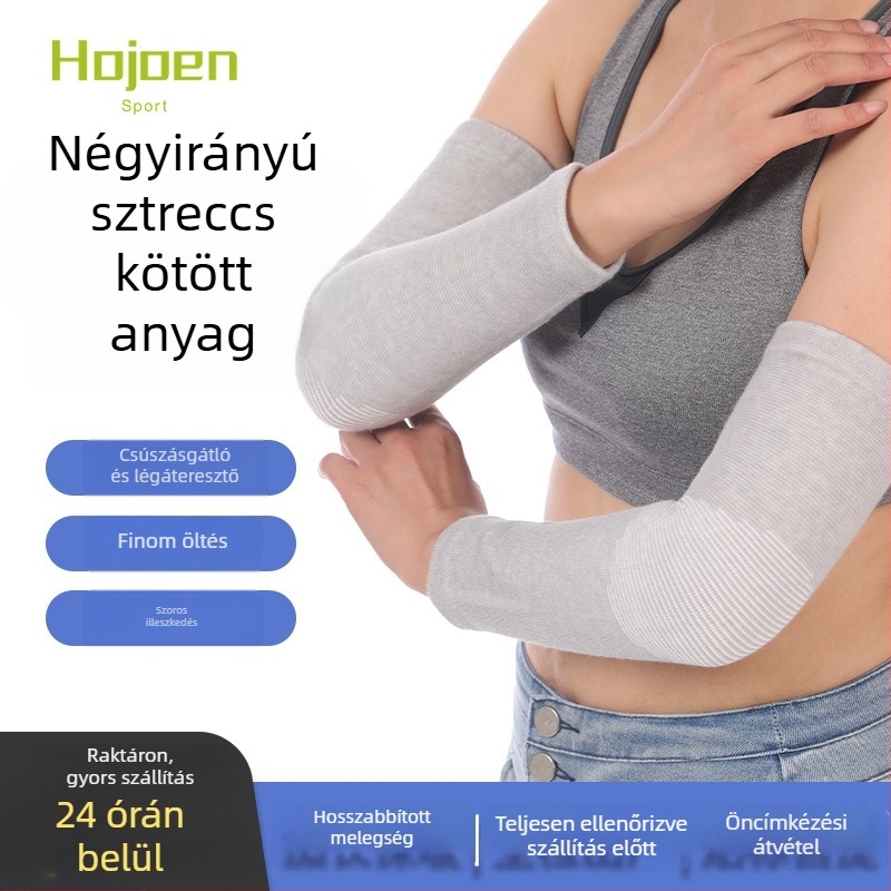 Hosszú ujjú, négyszeresen rugalmasan nyúló kötött könyökvédők