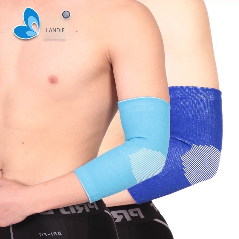 Blue Butterfly Nylon-spandex könyökvédő kompresszióval, minden sportág számára, méret 11×15 cm, felnőtteknek