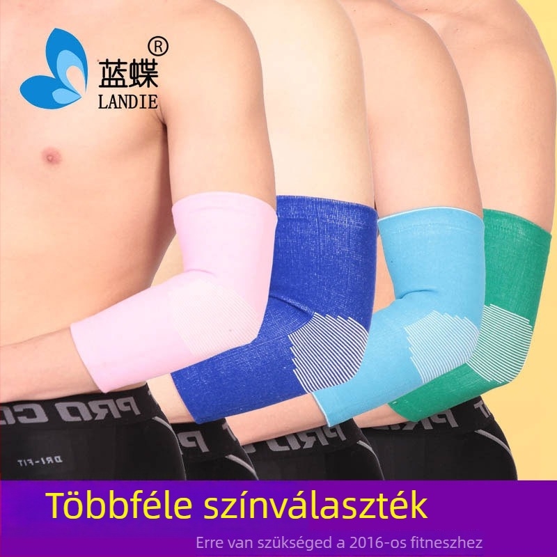 Blue Butterfly Nylon-spandex könyökvédő kompresszióval, minden sportág számára, méret 11×15 cm, felnőtteknek