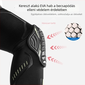 Nyári kültéri sportokra tervezett Lycra anyagú, hexagonális sejtszerkezetű térdvédő – ütközésvédelmet nyújt kosárlabdához, kerékpározáshoz és futáshoz