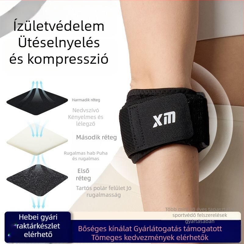 Könyökvédő karpánt körbefutó, állítható kompresszióval röplabdához