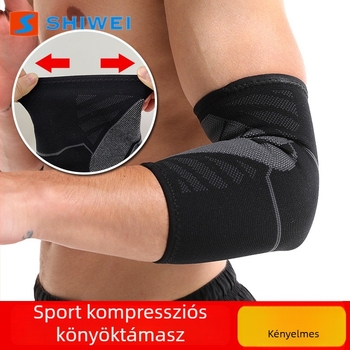 Shiwei kötött könyökvédők férfiak és nők számára, meghosszabbított csuklóvédők, izzadságszívó és lélegző, kerékpározáshoz és futáshoz