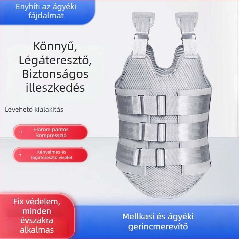 Felnőtteknek szóló torako-lumbális rögzítő ortézis, posztoperatív ágyéktáji törésre, légáteresztő deréktámasz öv
