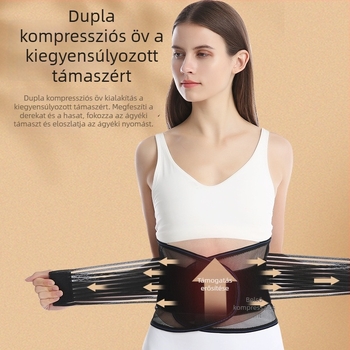 Derék-támogató öv acéllemez-támogatással, halcsont mintázatú öv, derék-kompressziós támasztóöv, derék-stabilizáló öv, uniszex védőfelszerelés, kompressziós derák támasz