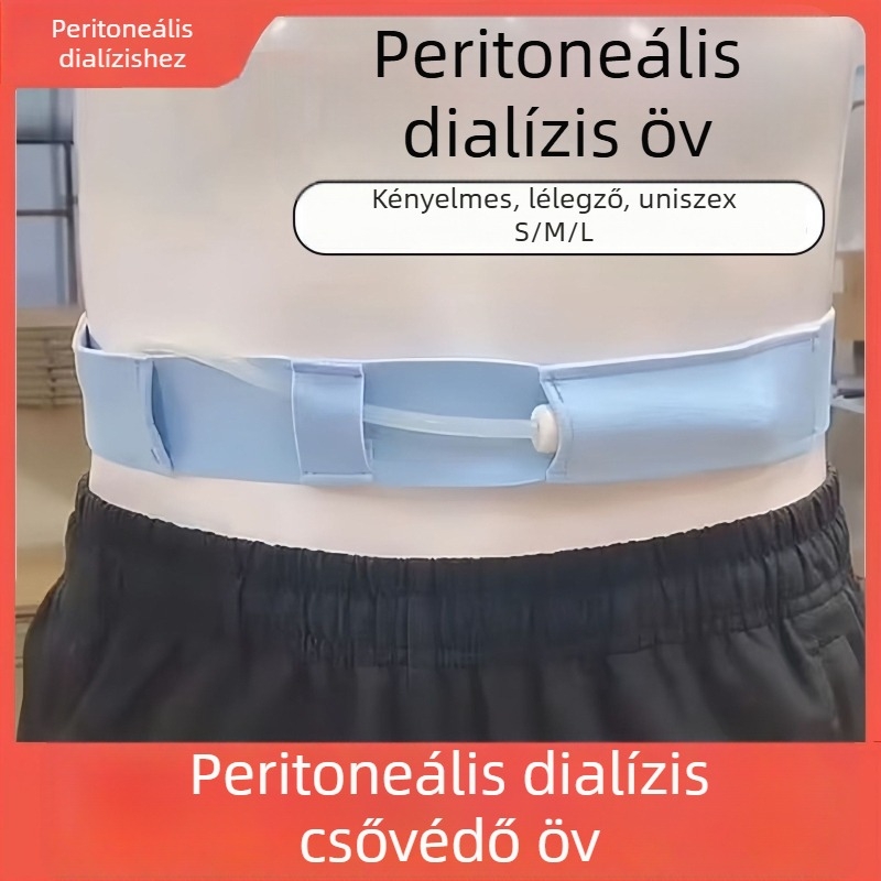 100% pamut peritoneális dialízis öv, hasi öv katéter rögzítéséhez, csővédő
