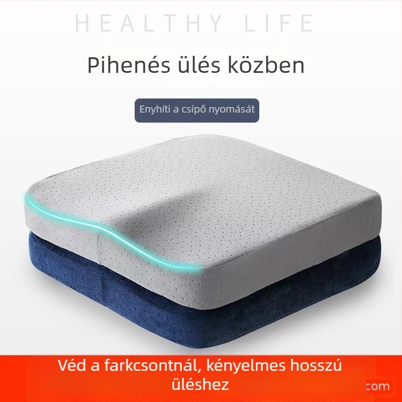 Memóriahab ülőpárna irodai használatra, deréktámasz hosszú ülésekhez