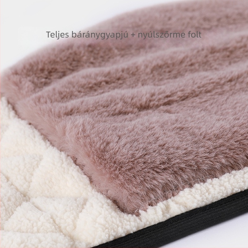 Fleece-szel bevont meleg deréköv a has támasztására, uniszex, őszi-téli hideg időkre