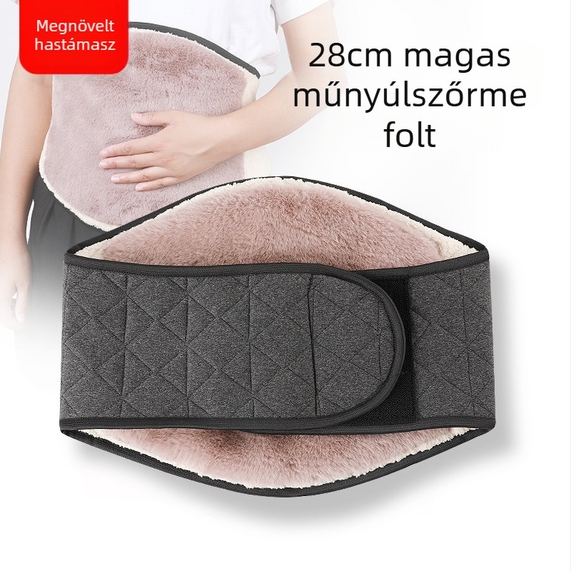 Fleece-szel bevont meleg deréköv a has támasztására, uniszex, őszi-téli hideg időkre