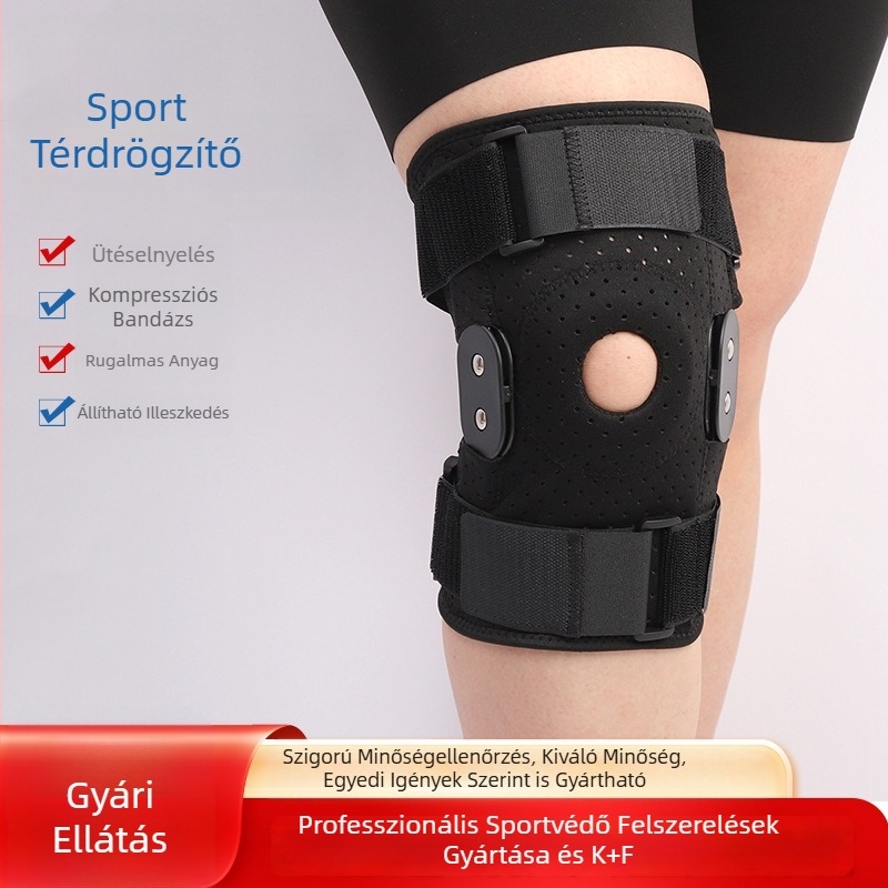 Légáteresztő sporttérdvédő futáshoz és edzéshez, térd támogatás, ütéscsillapító védősávok.