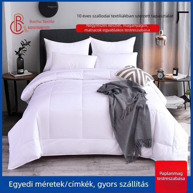 Fehér tollas velúr hotel-szállásokhoz – paplanmag klímaberendezéshez, négy évszakos frissítés