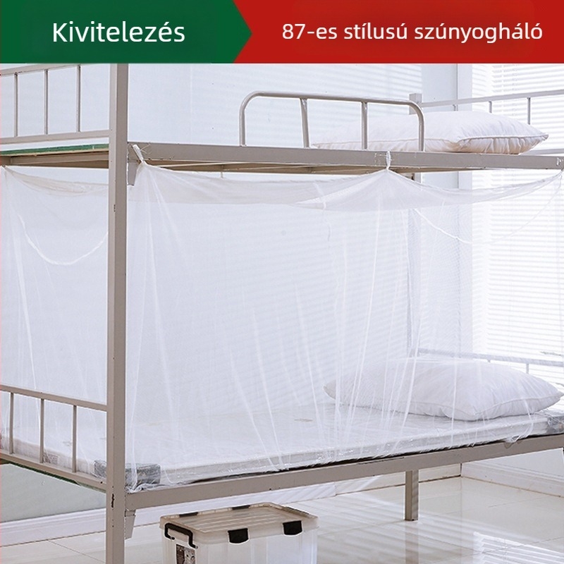 87-es típusú standard szúnyogháló emeletes ágyhoz kollégiumi szobában, egyajtós kivitel