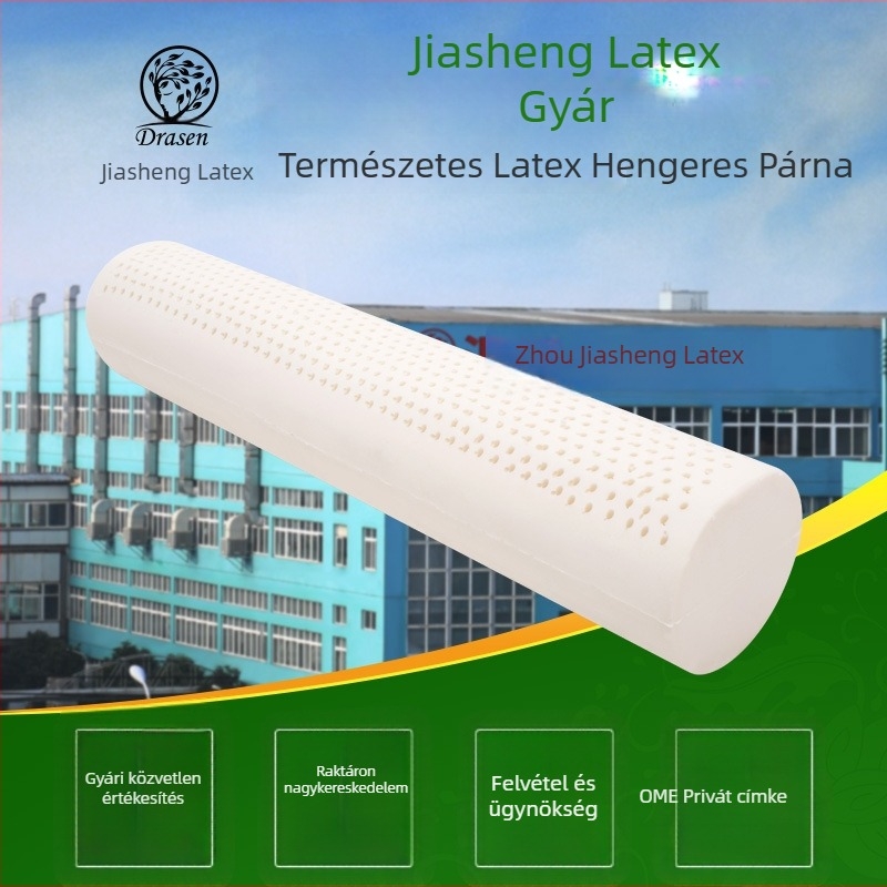 Latex hengeres nyakpárna, cukorka alakú nyaki párna, kis kerek párna alváshoz