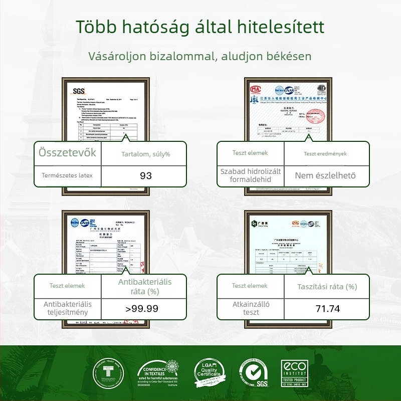 Thaiföldi királyi természetes latex párna hűsítő nyári érzéssel, nyaki és cervikális támasz, testreszabható nagykereskedelmi rendeléshez