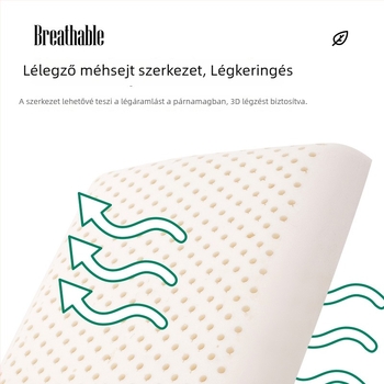 Természetes latex hosszú téglalap alakú párna nyaki támasz gyerekeknek és felnőtteknek