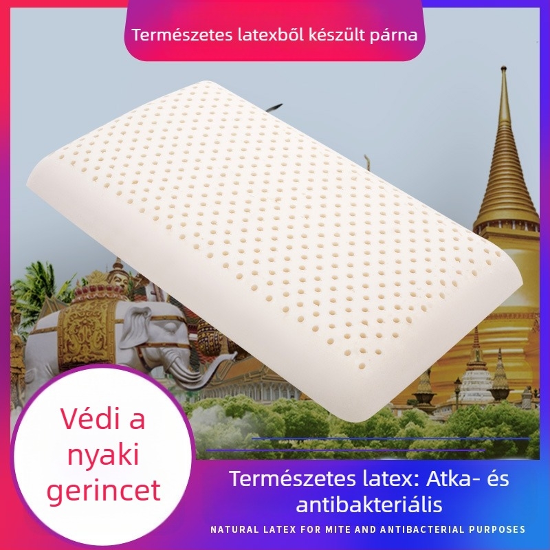 Természetes latex hosszú téglalap alakú párna nyaki támasz gyerekeknek és felnőtteknek
