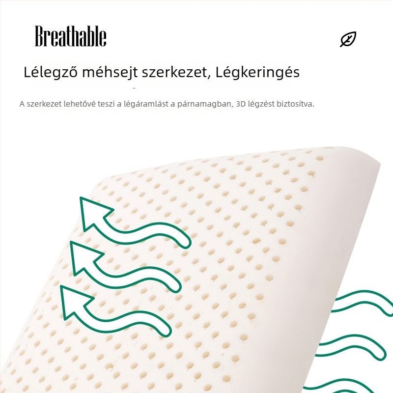 Természetes latex hosszú téglalap alakú párna nyaki támasz gyerekeknek és felnőtteknek