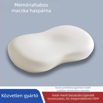 Memóriahabos macska hasa párna csupasz maggal, nyomásmentes, testreszabható méret, magasság és sűrűség