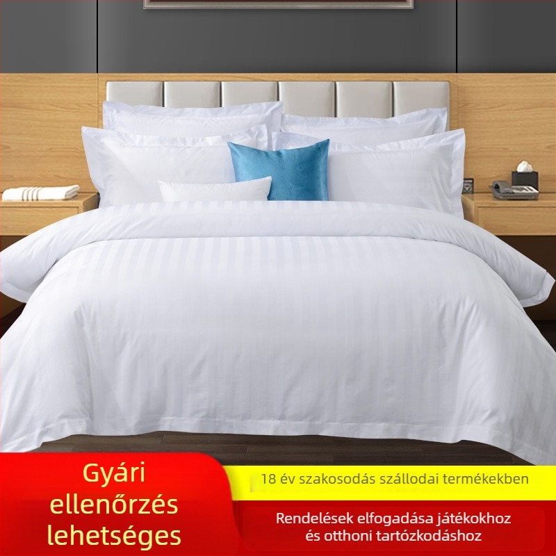 100% pamut hotel ágyneműkészlet, 60-count, szatén szövés, reaktív színezés, 4 darabos készlet, geometrikus minta