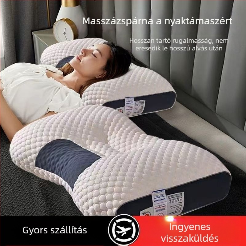Nyaki gerinc védő párna mag – alvássegítő, felnőtteknek, csont alakú, poliészter töltet