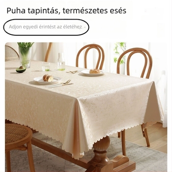 Négyszögletes PVC asztalterítő és alátét, vízálló, olajálló, égésvédő, európai stílusú, virágos mintával, szállodai és otthoni használatra
