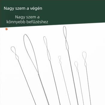 Extra vékony gyöngyfűző tűk nagy szemmel, csavarodó kialakítású — DIY ékszerkészítő eszközök