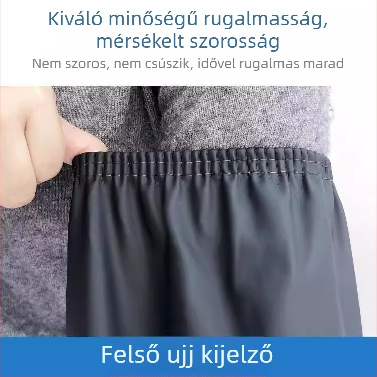 Vízálló és olajálló PU bőr védőkarvédők hosszított kivitelben, uniszex, konyhai használatra, tartós munkavédelmi felszerelés