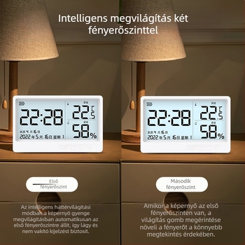 Minimalista, csendes ébresztőóra diákoknak és gyerekeknek, LED éjjeli fénnyel – digitális hálószobai óra