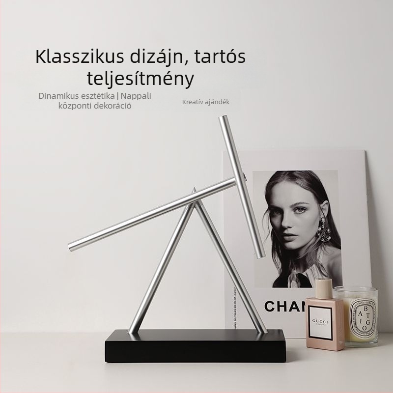 Kaotikus pendulum: asztali dekoráció örökmozgást idéző stílussal, modern minimalist stílus, prémium ajándék