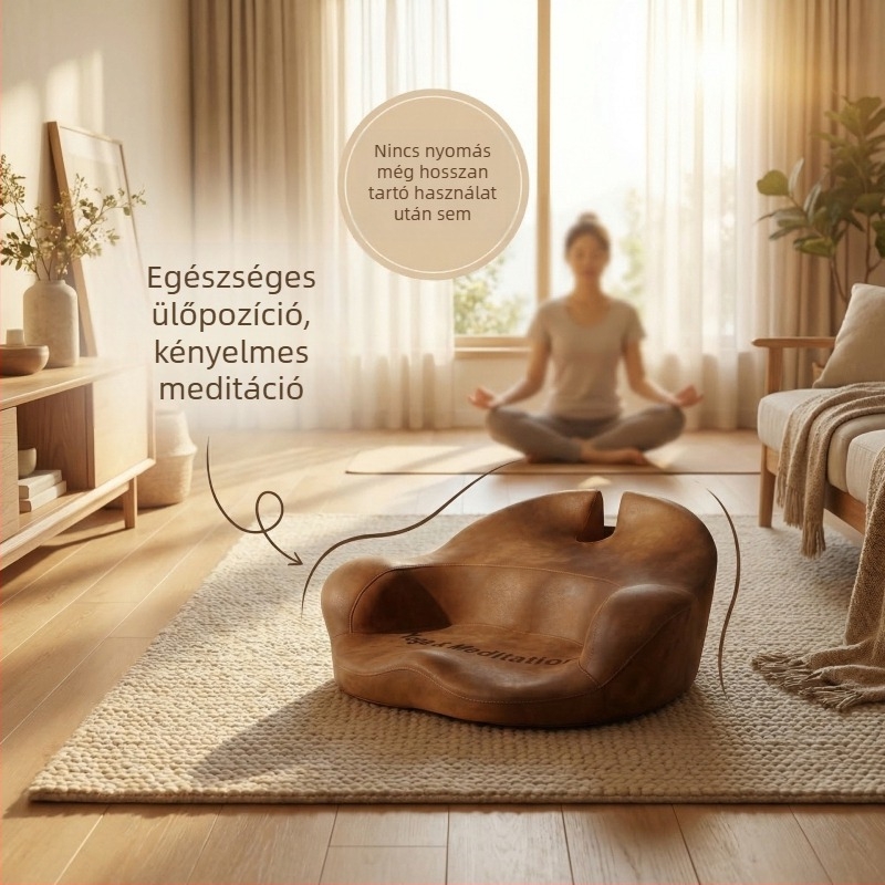 Hordozható meditációs párna, nagyobb és vastagabb, keresztezett lábú üléshez, ergonomikus kanapé párna.