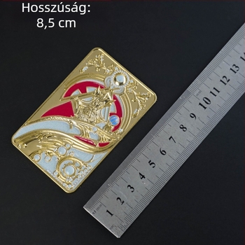 Aranyozott Delta kártya modell, piros gyűjteménydarab