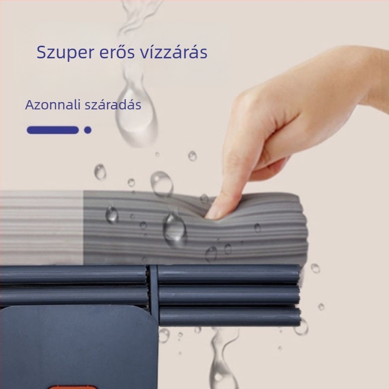 Kéz nélküli szivacsos mop otthoni használatra, görgővel kinyomó mechanizmussal, nagy nedvszívó képesség
