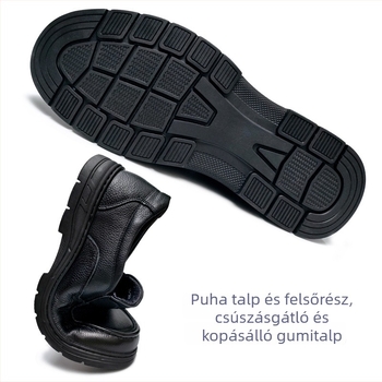 Valódi bőr férfi cipő, első réteg marhabőrből, csúszásmentes, lélegző, gumitalpú, üzleti-casual
