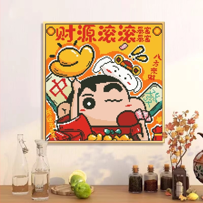 Crayon Shin-Chan keresztszemes készlet 2025 – új stílus a nappaliba és a hálószobába