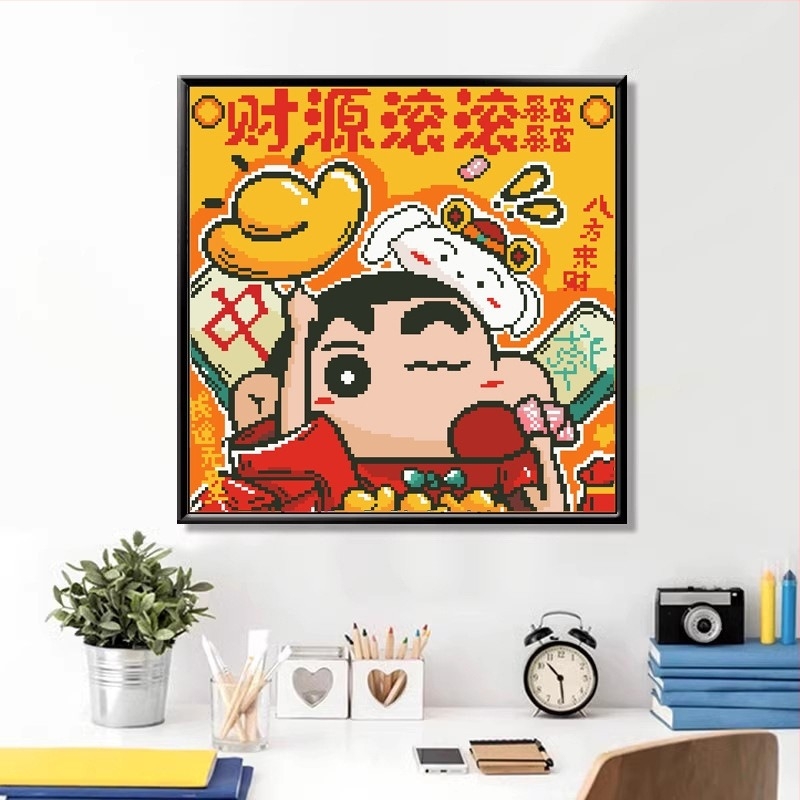 Crayon Shin-Chan keresztszemes készlet 2025 – új stílus a nappaliba és a hálószobába