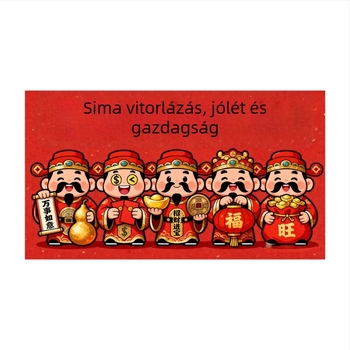 Importált pamutvászon keresztszemes hímzéshez kínai stílusú szerencsés motívumokkal