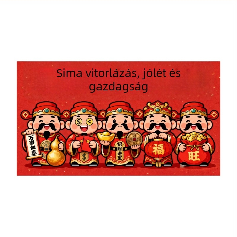 Importált pamutvászon keresztszemes hímzéshez kínai stílusú szerencsés motívumokkal