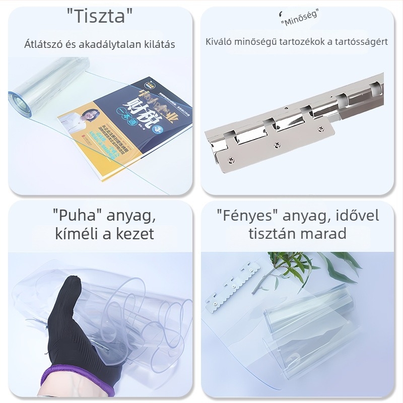 Személyre szabott átlátszó PVC ajtófüggöny minden évszakra – szélvédett és klímaberendezés elválasztó, otthoni és kereskedelmi használatra