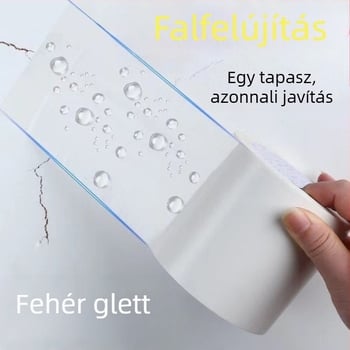 Fehér PVC falplaszter repedések és lyukak kitöltésére, önálló dekoratív falidekor, vízálló, 5 db felett, nappalira, hálószobába és előszobába