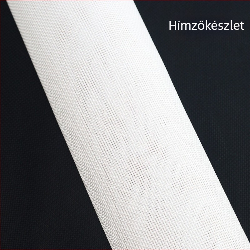 14-ct keresztszemes vászon ökológiai pamutból, esőcsepp mintával, tájkép, nordikus stílusú hímzőkészlet