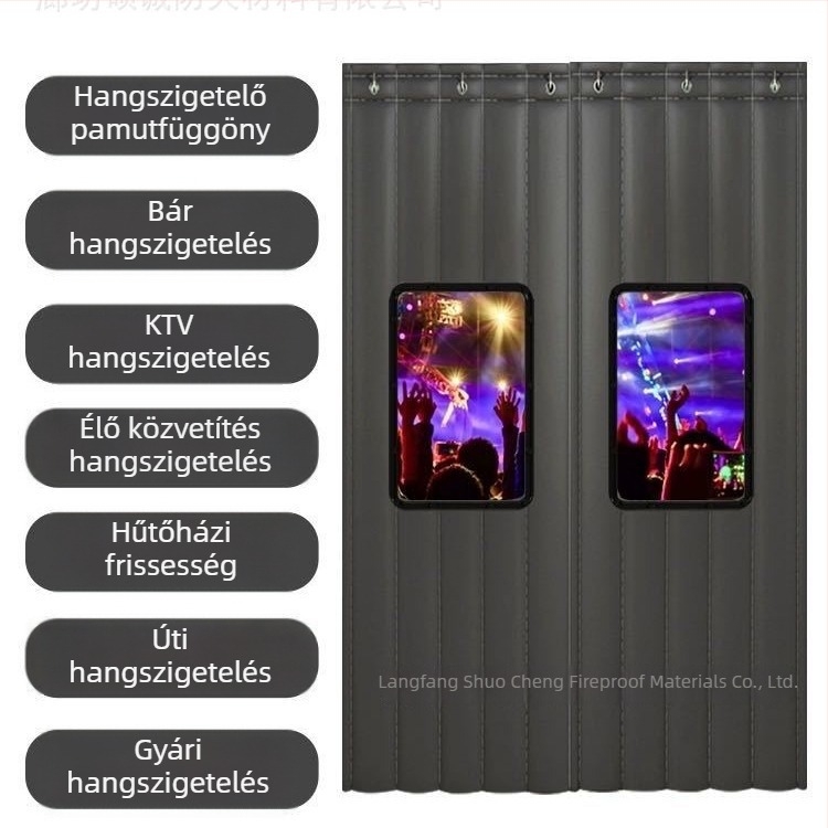 Bélelt pamut ajtófüggöny, nedvességálló és melegen tartó, garázsban, hűtőházban és raktárban.