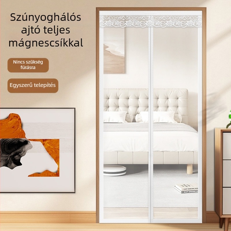 Anyagból készült ajtófüggöny, rovarháló és asztal alátét otthoni használatra – modern, minimalist stílus, nappali, hálószoba és fürdőszoba számára.