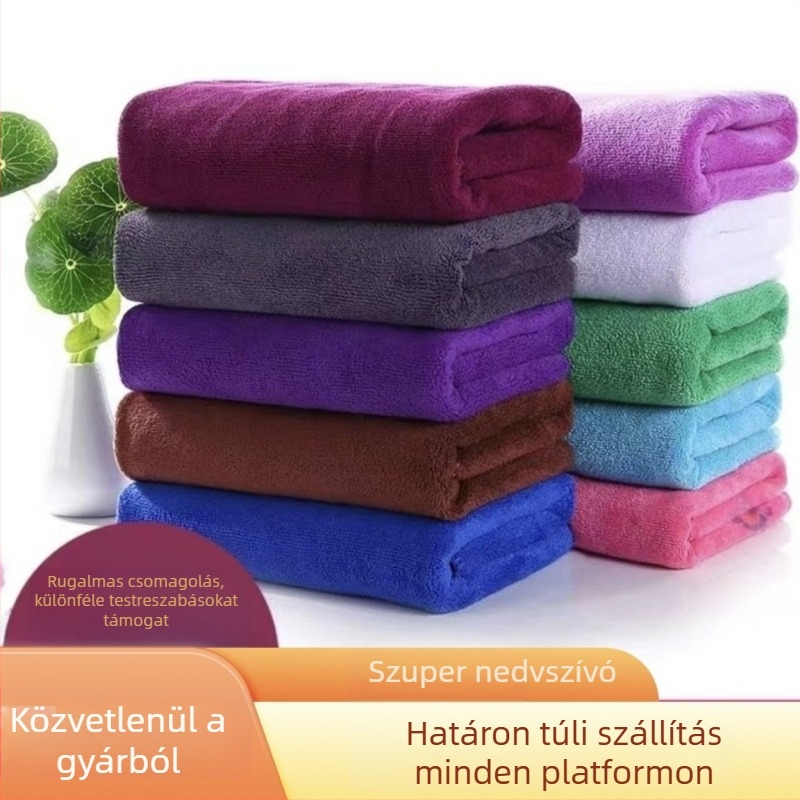 Mikroszálas tisztítókendő háztartási használatra, nedvszívó, szálmentes, vastagított üveg- és autómosáshoz