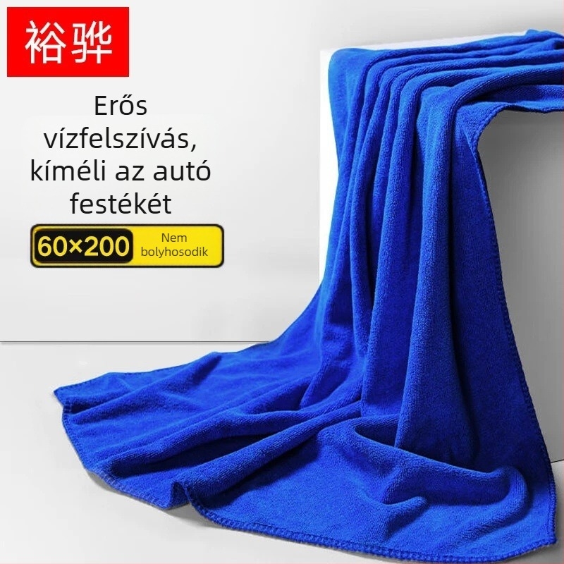 Mikroszálas autómosó kendő, 2 méter hosszú, extra-nagy, rendkívül nedvszívó, kifejezetten autóhoz, nem karcolja a fényezést