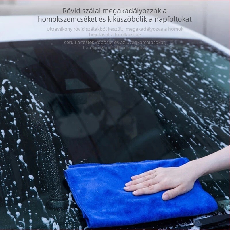 Mikroszálas autómosó kendő, 2 méter hosszú, extra-nagy, rendkívül nedvszívó, kifejezetten autóhoz, nem karcolja a fényezést