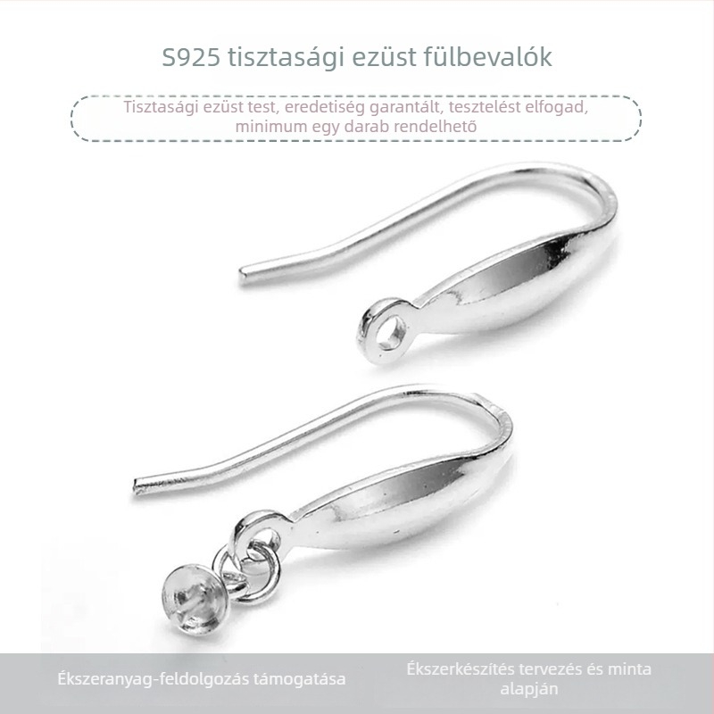 925 ezüst gyöngy fülcsapok – DIY ékszerkiegészítők