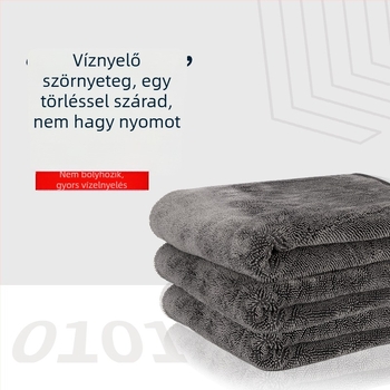 Személyre szabott logóval ellátott fonott autóápoló törölközők, kétoldalas vastagított törölközők, erős nedvszívás