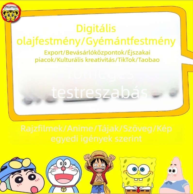DIY gyémántfestő készlet színkeverési útmutatóval és rajzsegítséggel, tömörfa keret