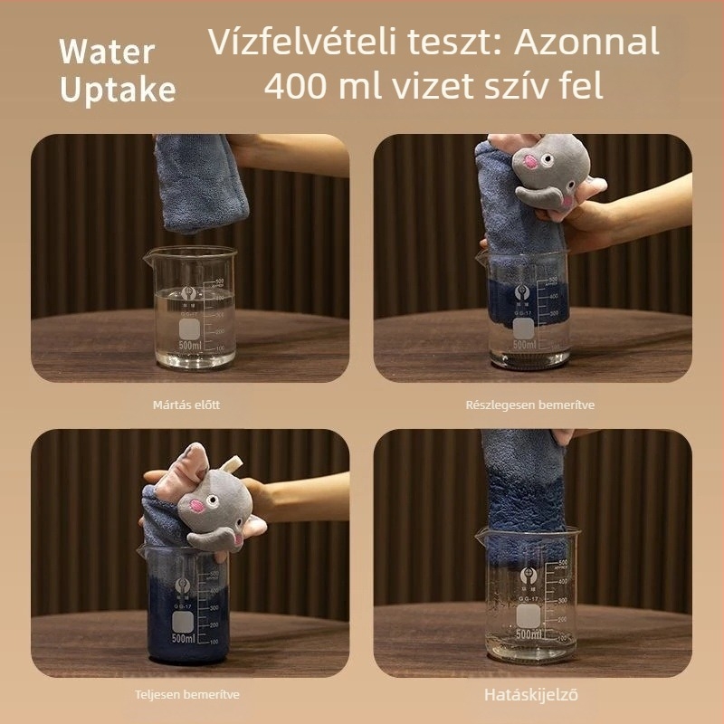 Akasztós karikatúra mintás kéztörlő, rendkívül nedvszívó, gyorsan száradó, szöszmentes, extra vastag, konyhába, fürdőszobába és vécére