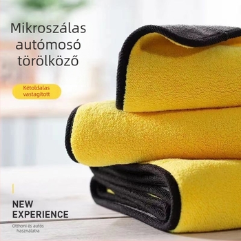 Korall bársony autómosókendő, extra vastag, szöszmentes és nyommentes, nedvszívó az üvegfelületekhez